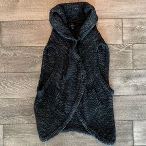 Jill Stuart charcoal melange wool vest